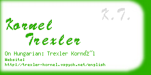 kornel trexler business card